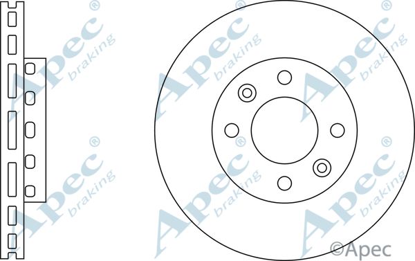 APEC BRAKING Тормозной диск DSK2268